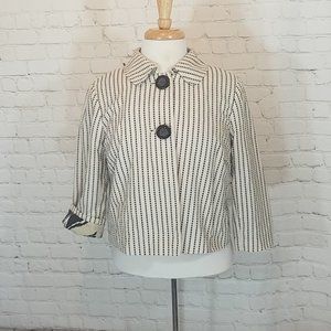 Beige and brown swing jacket